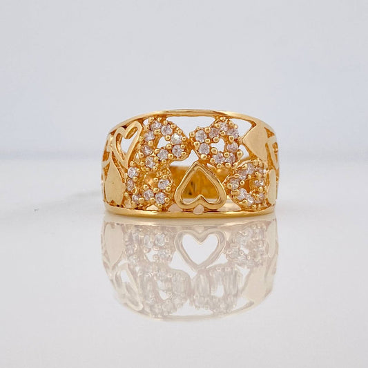 Hearts Ring 3.7g / T7 Yellow Gold 18K