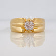 Solitaire Bow Tie Ring 6.8g / Size 9 1/2 Yellow Gold 18K
