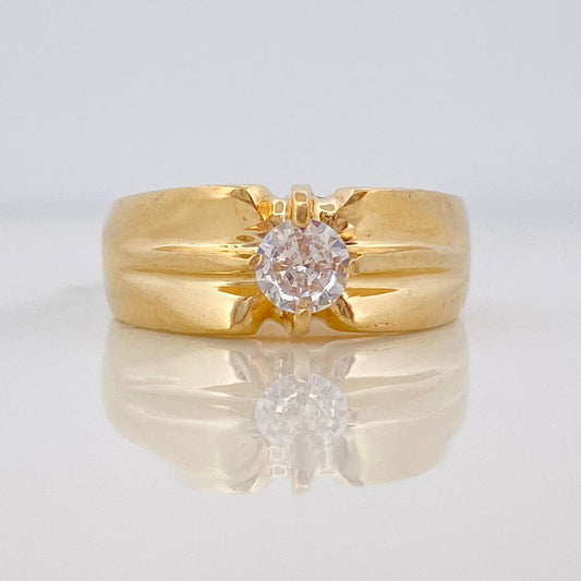 Anillo Solitario Corbatin 6.8g / T9 1/2 Oro Amarillo 18K