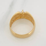 Solitaire Bow Tie Ring 6.8g / Size 9 1/2 Yellow Gold 18K