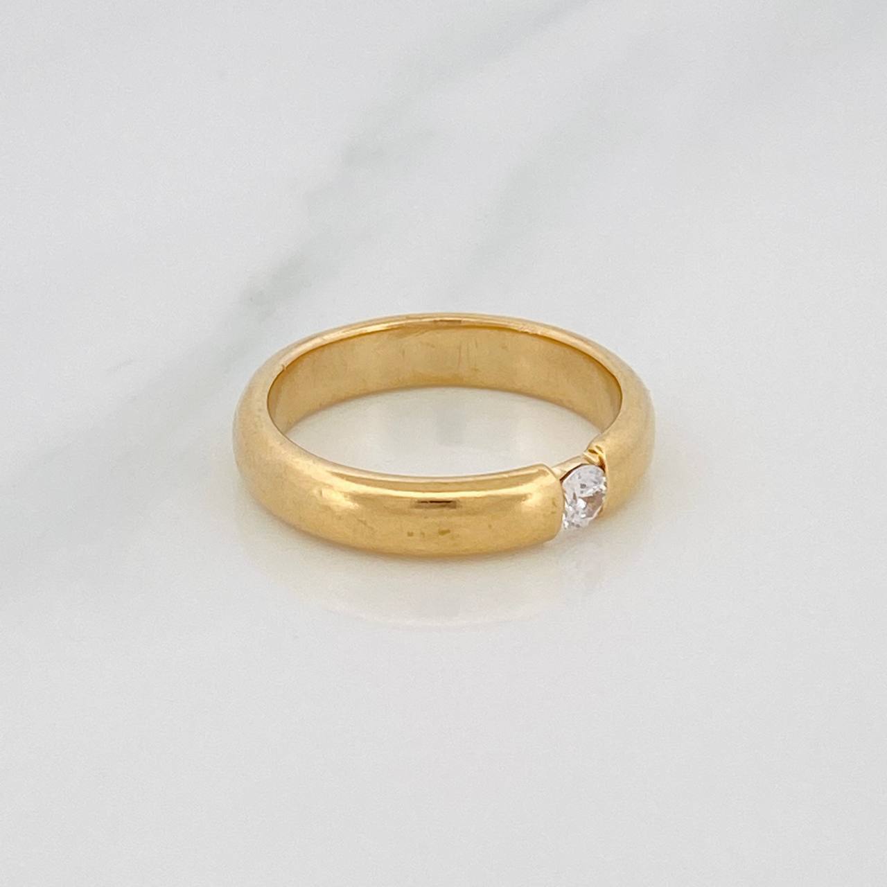 Solitaire Ring 6.55g / Size 7 3/4 Yellow Gold 18K