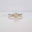Solitaire Churumbela Ring 2.75g / T6 1/4 Two Yellow White Gold 18K