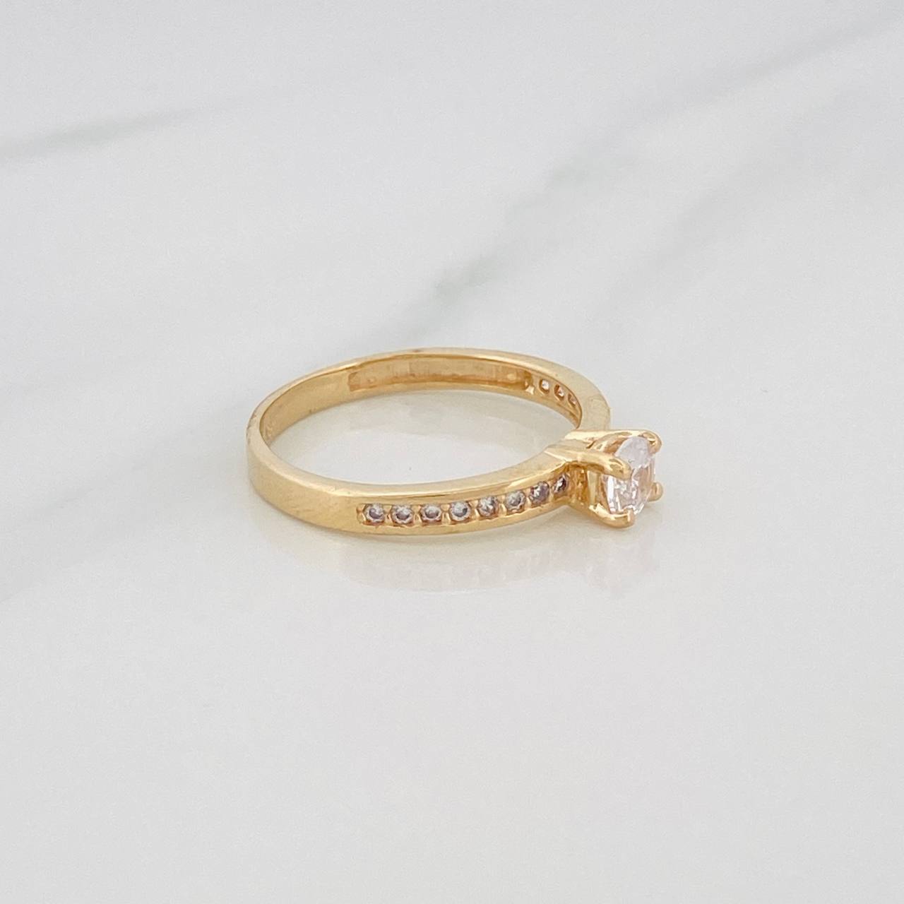 Solitaire Churumbela Ring 2.35g / T6 3/4 Yellow Gold 18K
