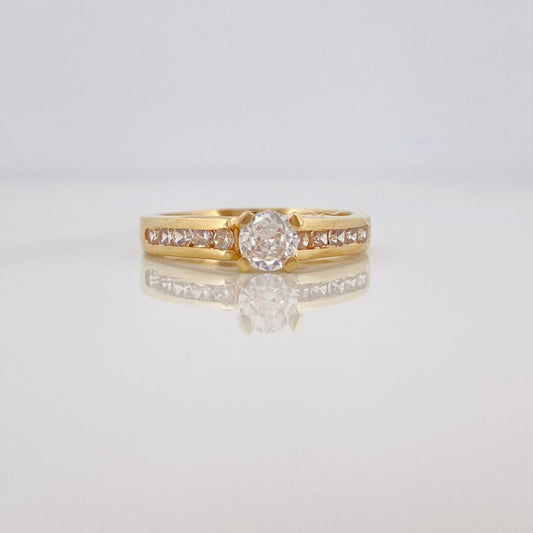 Anillo Solitario Churumbela 3.5g / T6 1/4 Oro Amarillo 18K