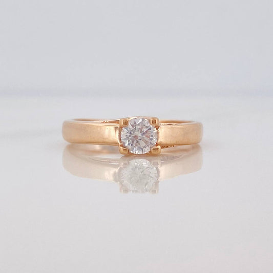 Anillo Solitario 2.1g / T6 1/4 Oro Rosa 18K