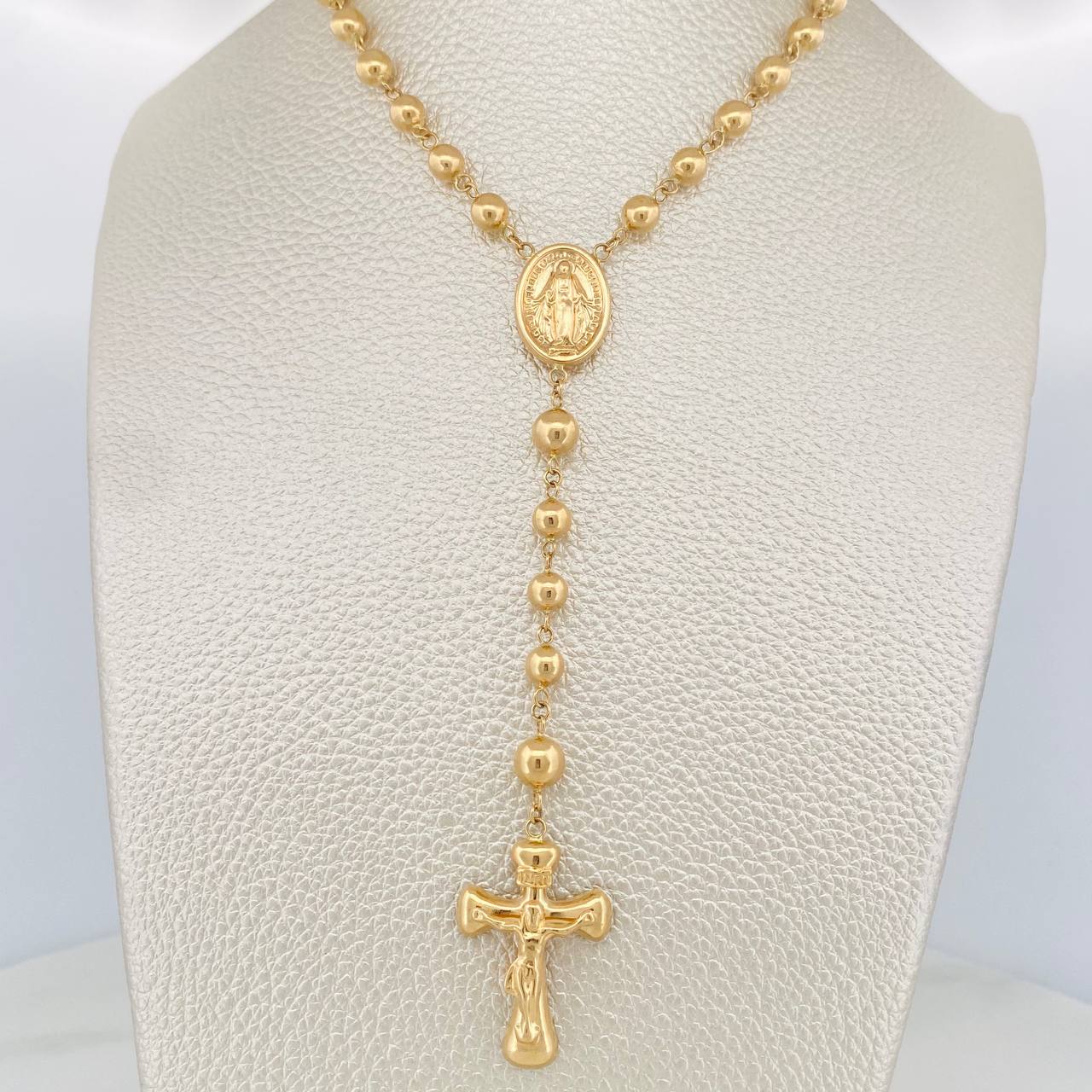 Rosario Virgen Milagrosa 12.2gr / 20 3/4 in / 6mm-5mm Oro Amarillo 18K $