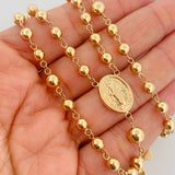 Rosario Virgen Milagrosa 12.2gr / 20 3/4 in / 6mm-5mm Oro Amarillo 18K $