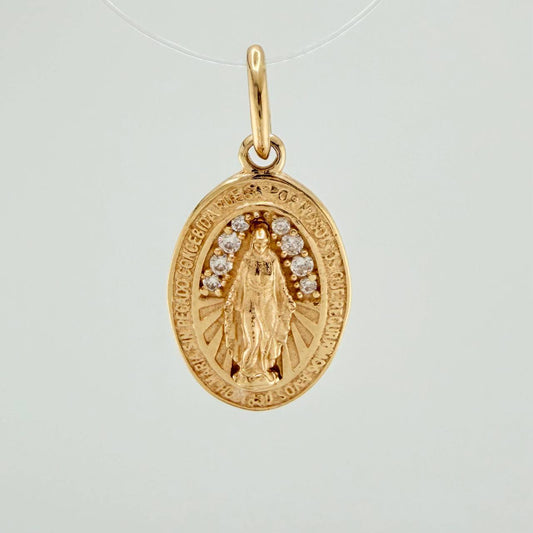 Dije Virgen Milagrosa 1.3gr / 3/4 in / Oro Amarillo 18K &