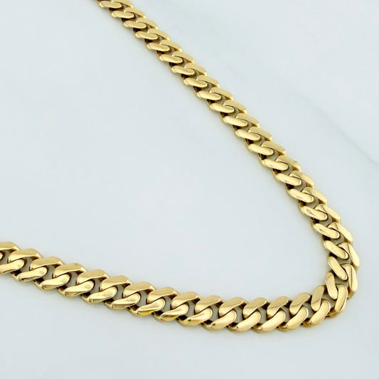 Cadena Cubana Infinito 18.95 g / 24 1/4 in / 4.72 mm Dos Oros Amarillo Blanco 18K