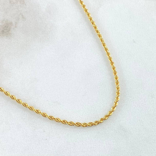 Cadena Lazo 2.3g / 16 in / 2.1mm Oro Amarillo 18K