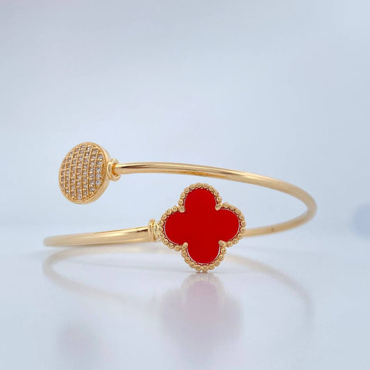 Pulso Trebol 9.15gr / 7 in / Oro Amarillo 18K &