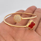 Pulso Trebol 9.15gr / 7 in / Oro Amarillo 18K &