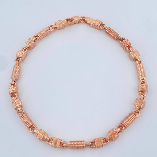 Pulso Rustico 6.2gr / 8 1/2 in / Oro Rosa 18K &