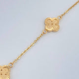 Pulso Trebol Aro Seguido 3.1gr / 7 1/2 in / Oro Amarillo 18K &