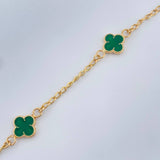 Pulso Trebol Espiga 2.5gr / 7 1/4 in / Oro Amarillo 18K &