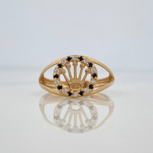 Crown Ring 1.6gr / T4 1/4 / Yellow Gold 18K &