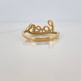 Anillo Love Corazon 1.9gr / T6 1/4 / Dos Oros Negro Amarillo 18K &
