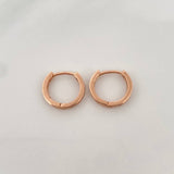 Track Hoop Earrings 1.2gr / 1/2 in / Rose Gold 18K &