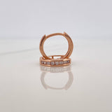 Track Hoop Earrings 1.2gr / 1/2 in / Rose Gold 18K &