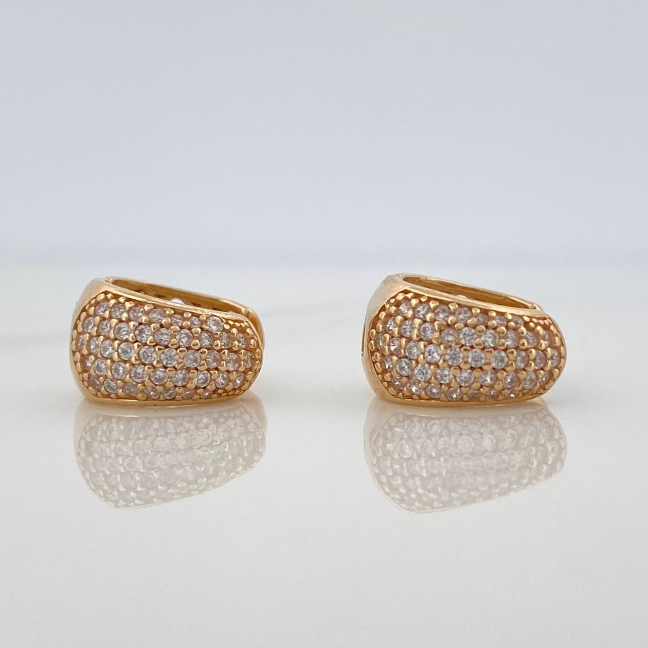 Candongas Daly Basteada 3.55gr / 1/2 in / Oro Amarillo 18K &