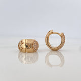 Candongas Daly Basteada 3.55gr / 1/2 in / Oro Amarillo 18K &