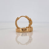 Candongas Pendulo Correa 2.95gr / 1/2 in / Oro Amarillo 18K &