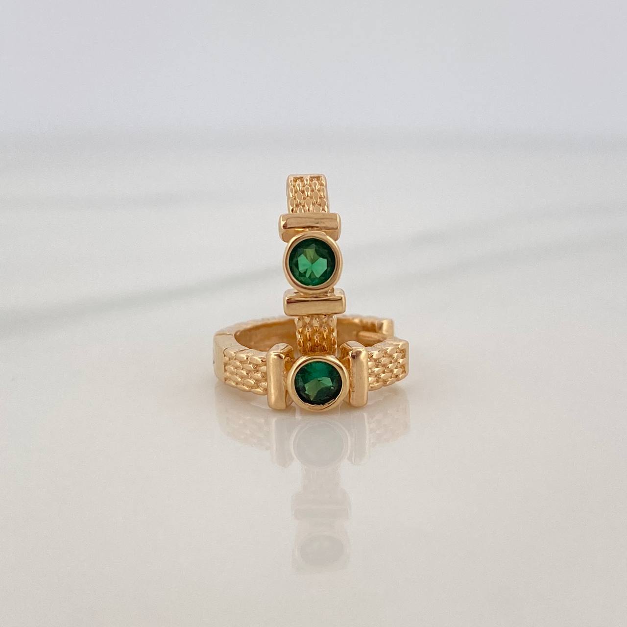 Candongas Pendulo Correa 2.95gr / 1/2 in / Oro Amarillo 18K &