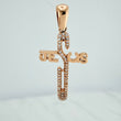 Dije Cruz Jesus 2.65gr / 1 1/2 in / Oro Rosa 18K &