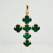 Clover Cross Pendant 2.55g / 1 1/2 in / Yellow Gold Nac.Esp. 18K $