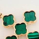 Pendant Clover Cross 2.5gr / 1 1/2 in / Yellow Gold Nac.Esp. 18K &