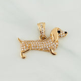 Dije Perro Salchicha 2.15gr / 3/4 in / Oro Amarillo 18K &