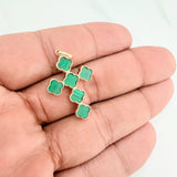 Pendant Clover Cross 2.5gr / 1 1/2 in / Yellow Gold Nac.Esp. 18K &