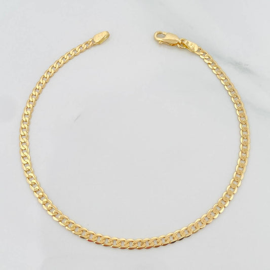 Pulso Cubana 3.85g / 8 1/4 in / 2.91mm Oro Amarillo 18K