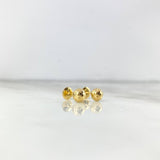 Stud Earrings Soccer Ball 0.65gr / Yellow Gold ©