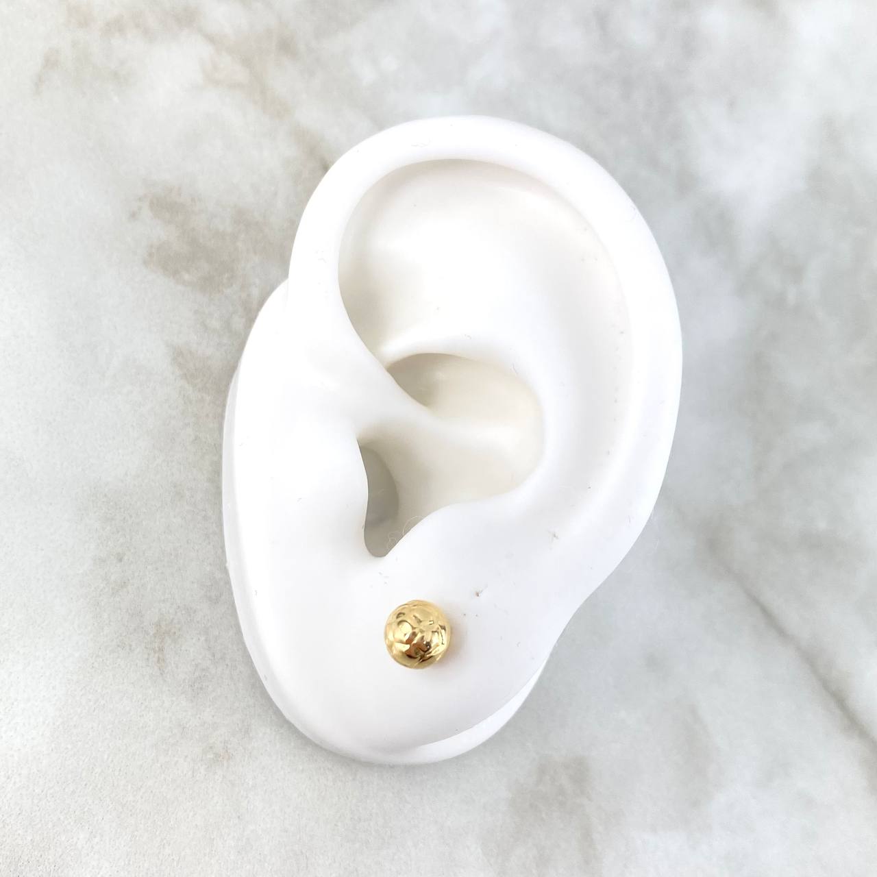 Stud Earrings Soccer Ball 0.65gr / Yellow Gold ©