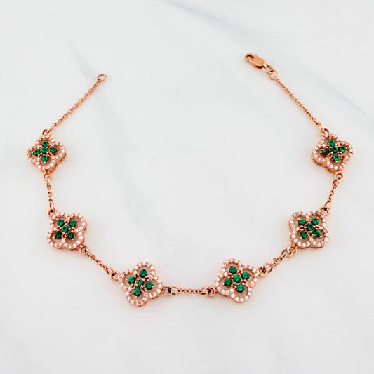 Clover Bracelet Double 9.75 g / 8 in / 0.92 mm 18K Rose Gold