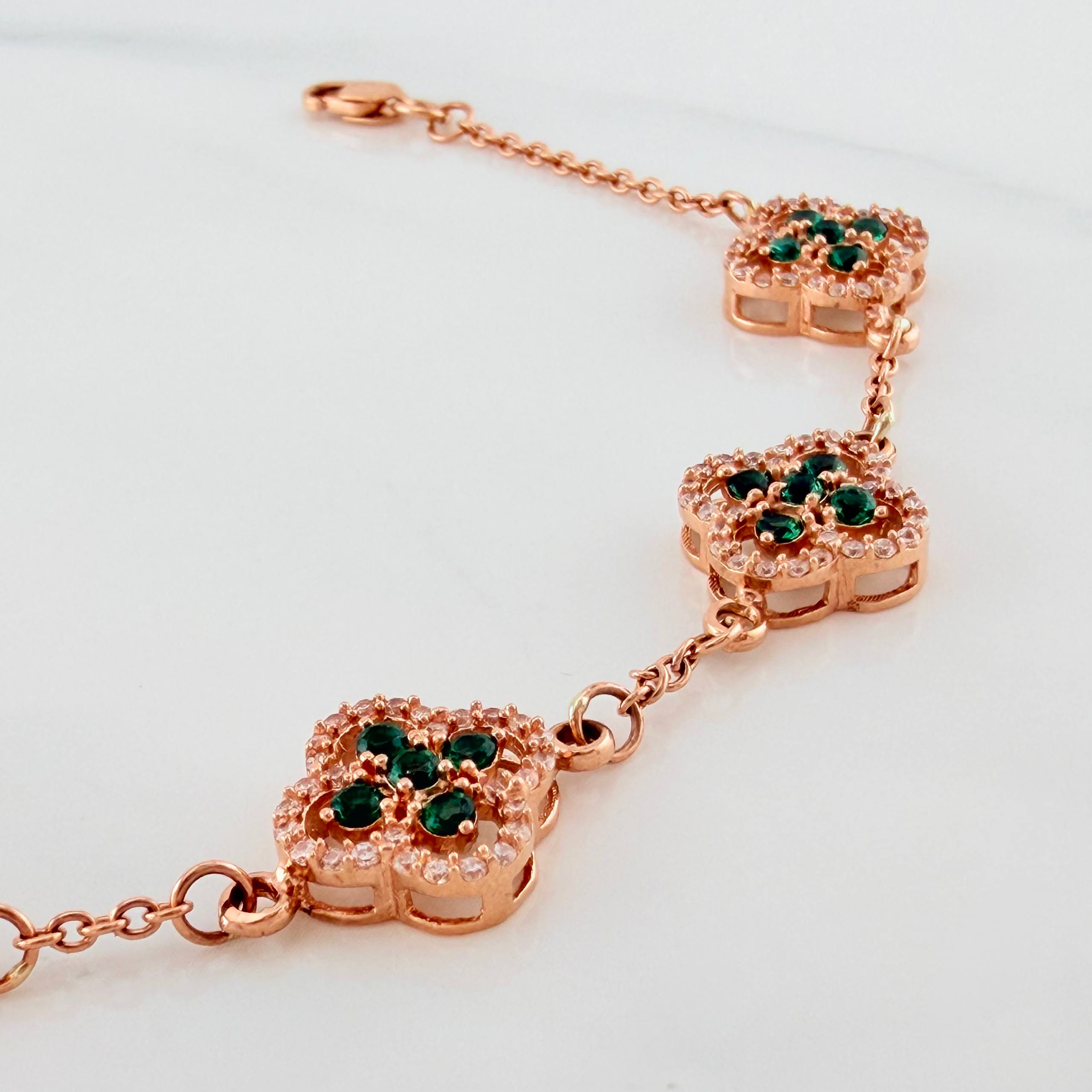 Clover Bracelet Double 9.75 g / 8 in / 0.92 mm 18K Rose Gold