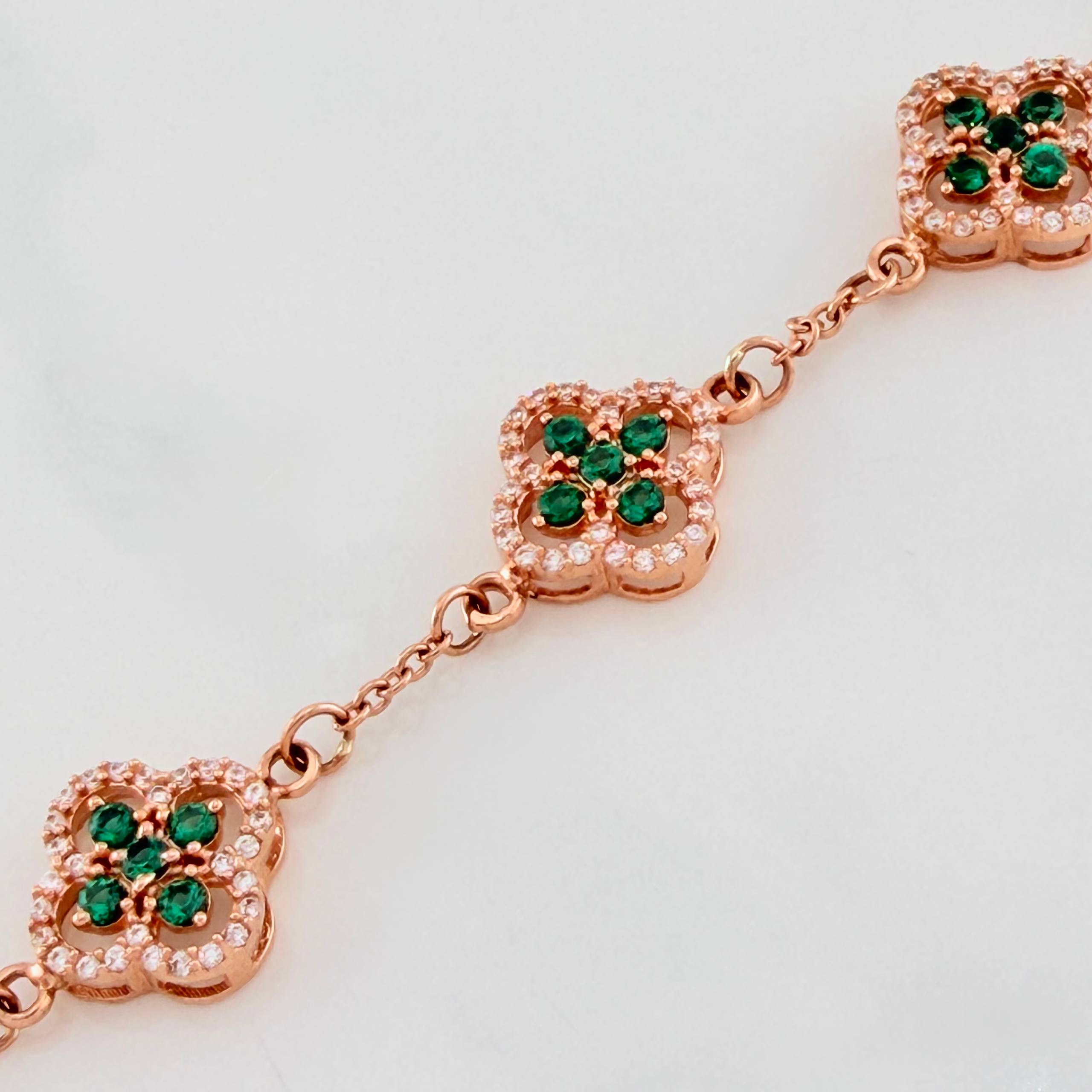 Clover Bracelet Double 9.75 g / 8 in / 0.92 mm 18K Rose Gold