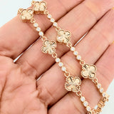 Clover Chain Diamond Cut Circles 25.6 g / 18 1/4 in / 2.51 mm Yellow Gold 18K