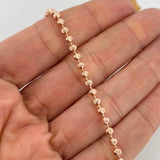 Tobillera Tobillera Militar Media Luna 7.15 g / 9 3/4 in / 2.6 mm Oro Rosa 18K