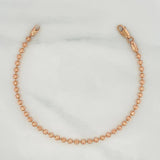 Tobillera Tobillera Militar Media Luna 7.15 g / 9 3/4 in / 2.6 mm Oro Rosa 18K