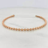 Military Half Moon Bracelet 5.45 g / 7 1/2 in / 3 mm 18K Rose Gold
