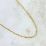 Cadena China 2.25 g / 45.5 cm / 1.5 mm Oro Amarillo 18K