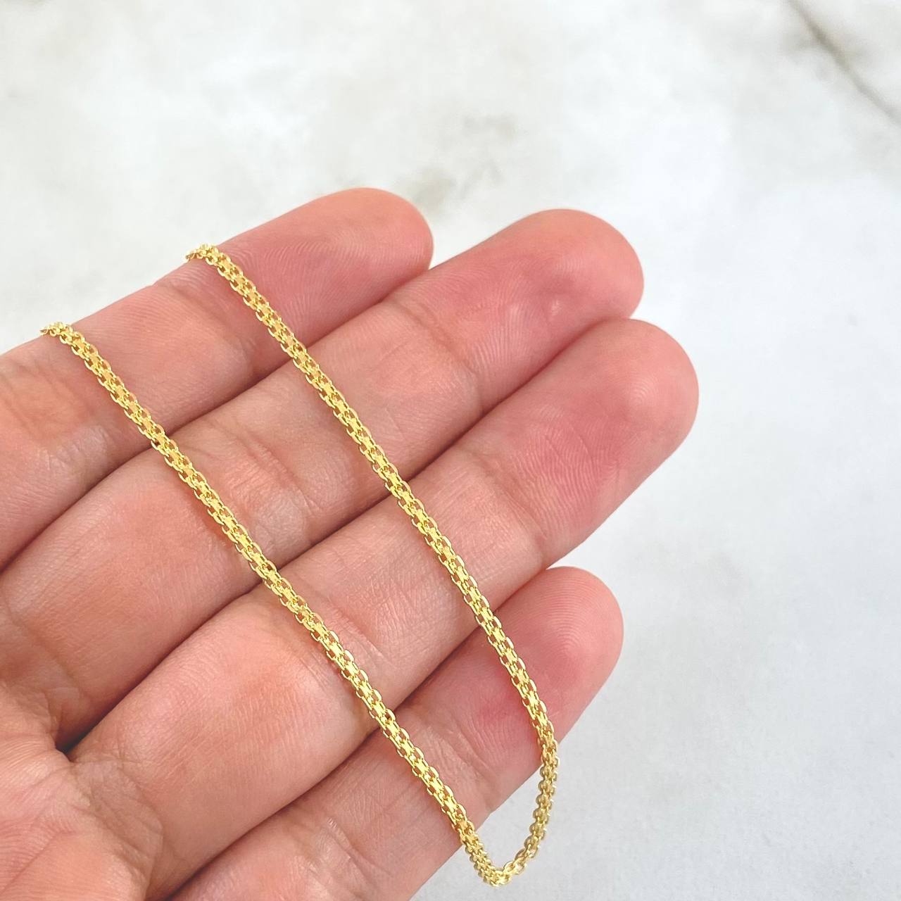 Bismark Chain 2.25g / 18 in / 1.5mm 18K Yellow Gold