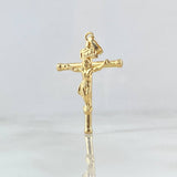 Pendant Christ Cross 1.2gr / 2.8cm / Smooth Rod 18K Yellow Gold *