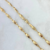 Rustic Triangular Ogive Chain 9.7gr / 60cm / 4.7mm Diamond Cut 18K Yellow Gold