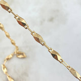 Rustic Triangular Ogive Chain 9.7gr / 60cm / 4.7mm Diamond Cut 18K Yellow Gold