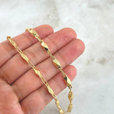 Rustic Triangular Ogive Chain 9.7gr / 60cm / 4.7mm Diamond Cut 18K Yellow Gold