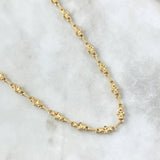 Rustic Clover Chain 11.35gr / 60cm / 5.1mm Textured 18K Yellow Gold