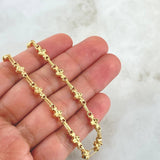 Rustic Clover Chain 11.35gr / 60cm / 5.1mm Textured 18K Yellow Gold